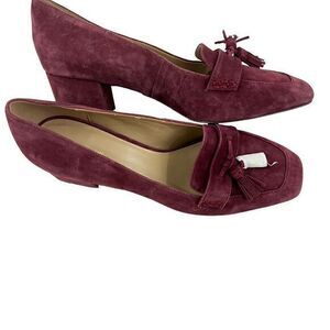 Ann Taylor Suede Tassel Loafer Pumps